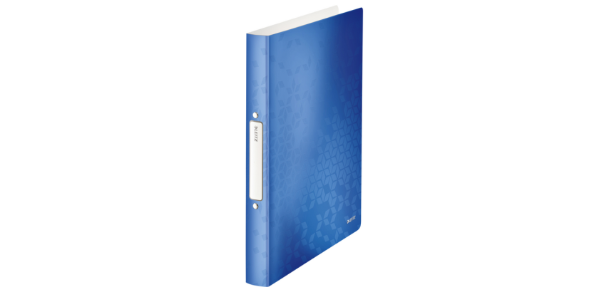 Classeur Leitz WOW A4 2 anneaux méc- O 25mm PP bleu