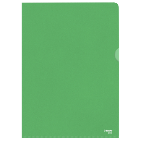 Pochette coin Esselte Standard A4 PP 0,11mm vert 100 pièces