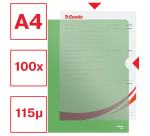 Pochette modèle L Esselte Standard A4 PP 0,11mm vert 100 pièces
