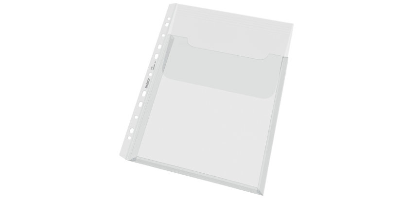 Harmonica showtas Leitz Premium met bovenklep copy safe PP A4  glashelder 5 stuks