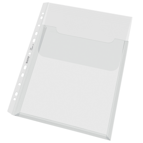 Pochette à soufflet Leitz Premium Copy safe à rabat A4 PP transparent 5 pièces