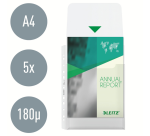 Harmonica showtas Leitz Premium met bovenklep copy safe PP A4  glashelder 5 stuks