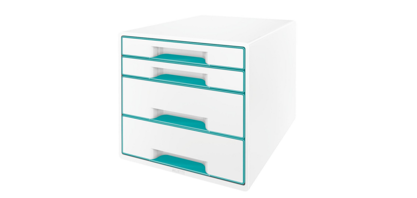Leitz WOW Schubladenmodul 4 Schubladen weiß/mint