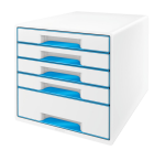 Leitz WOW 5-drawer module white/blue