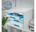 Leitz WOW 5-drawer module white/blue