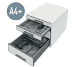 Ladenblok Leitz WOW CUBE A4 maxi 4 laden wit/grijs