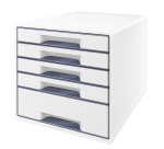 Ladenblok Leitz WOW CUBE A4 maxi 5 laden wit/grijs
