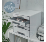 Ladenblok Leitz WOW CUBE A4 maxi 5 laden wit/grijs