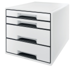Leitz WOW Cube Maxi A4 Drawer Module 4 Drawers White