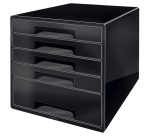 Leitz Dual Black bloc à tiroirs avec 5 tiroirs, noir