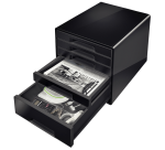 Leitz Dual Black bloc à tiroirs avec 5 tiroirs, noir