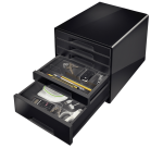 Leitz Dual Black bloc à tiroirs avec 5 tiroirs, noir