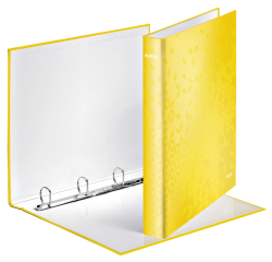 Classeur Leitz WOW A4 Maxi 4 anneaux méc-D 25mm jaune