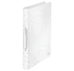 Classeur Leitz WOW A4 2 anneaux méc- O 25mm PP blanc