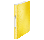 Leitz WOW A4 Binder 2 O-Rings 25mm PP Yellow