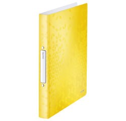 Classeur Leitz WOW A4 2 anneaux méc-O 25mm PP jaune