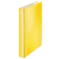 Classeur Leitz WOW A4 Maxi 2 anneaux méc-D 25mm jaune