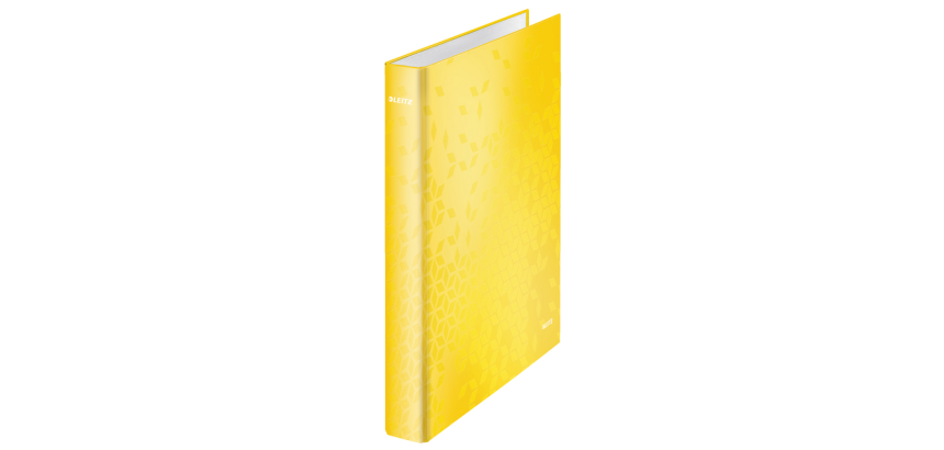 Classeur Leitz WOW A4 Maxi 2 anneaux méc-D 25mm jaune