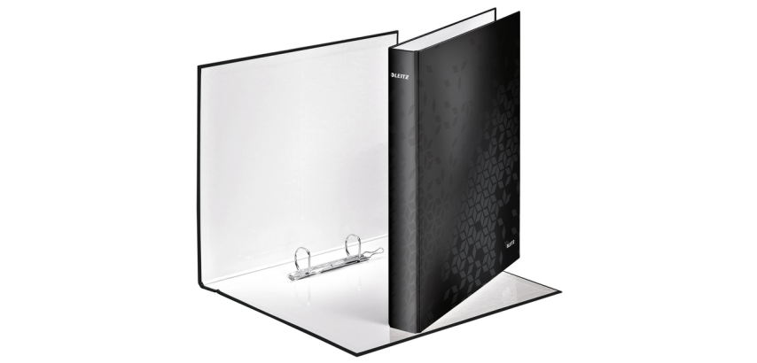 Classeur Leitz WOW A4 Maxi 2 anneaux méc-D 25mm noir