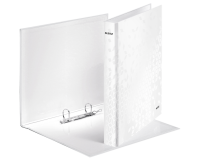 Classeur Leitz WOW A4 Maxi 2 anneaux méc-D 25mm blanc
