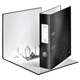Leitz WOW 180° Lever Arch File A4 85mm Laminated Black