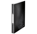 Classeur Leitz WOW A4 2 anneaux méc-O 25mm PP noir