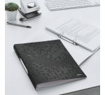 Classeur Leitz WOW A4 2 anneaux méc-O 25mm PP noir