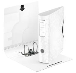 Classeur à levier Leitz WOW Active 180° A4 80mm PP blanc