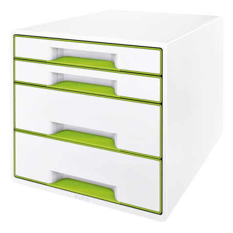 Ladenblok Leitz WOW CUBE 4 laden wit/groen