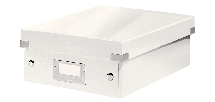 Boîte à compartiments Leitz Click & Store WOW carton recyclé 220x100x282mm blanc