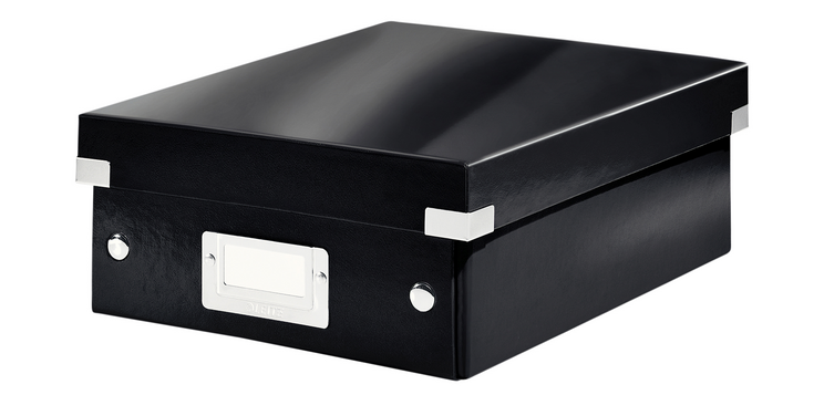 Leitz Click & Store WOW Compartment Box Recycled Cardboard 220x100x282mm Black