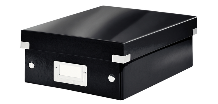 Boîte à compartiments Leitz Click & Store WOW carton recyclé 220x100x282mm noir