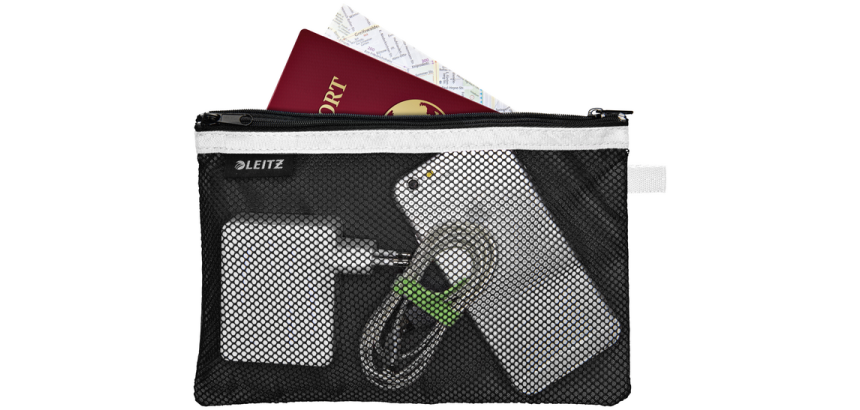 Leitz WOW Mappe, L, 2 Fächer, schwarz