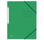 Oxford Top File+ Elastikmappe A4, 3 Klappen, 390g, grün