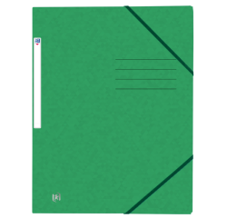 Chemise à élastique Oxford Top File+ A4 3 rabats 390g vert