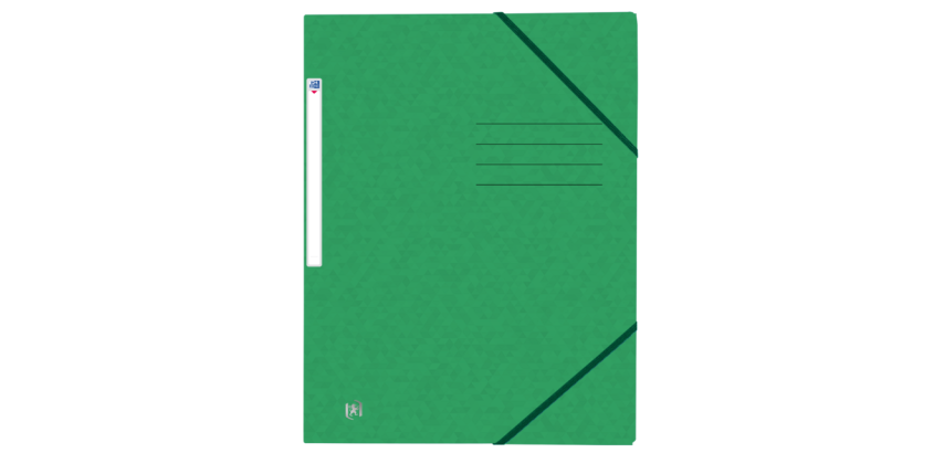 Elastomap Oxford Top File+ A4 3 kleppen 390gr groen