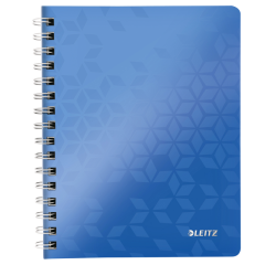Cahier à spirale Leitz WOW A5 PP ligné bleu