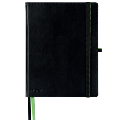 Cahier Leitz Complete 187x242mm ligné 160 pages 100g noir