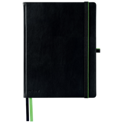 Cahier Leitz Complete 187x242mm ligné 160 pages 100g noir