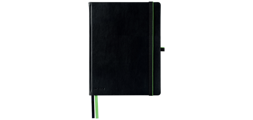 Notitieboek Leitz Complete 187x242mm lijn 160 pagina's 100gr zwart