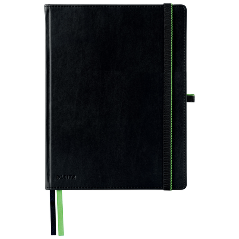 Cahier Leitz Complete 187x242mm ligné 160 pages 100g noir