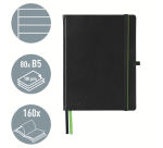 Notitieboek Leitz Complete 187x242mm lijn 160 pagina's 100gr zwart