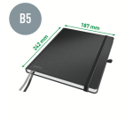 Notitieboek Leitz Complete 187x242mm lijn 160 pagina's 100gr zwart