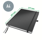 Notitieboek Leitz Complete A4 lijn 160 pagina's 100gr zwart