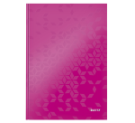 Notitieboek Leitz WOW A4 160 pagina's 90gr lijn roze