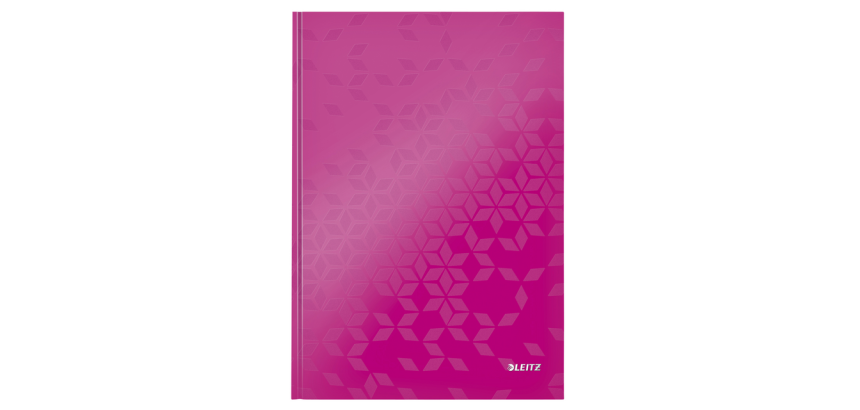 Notitieboek Leitz WOW A4 160 pagina's 90gr lijn roze
