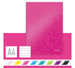 Notitieboek Leitz WOW A4 160 pagina's 90gr lijn roze