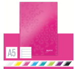 Cahier Leitz WOW A5 ligné 160 pages 90g rose