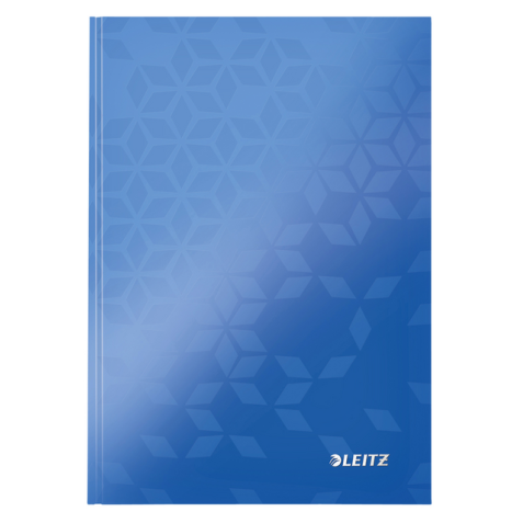 Notitieboek Leitz WOW A5 160blz 90gr lijn blauw