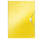 Leitz WOW A4 Elasticated Folder 3 Flaps PP Yellow